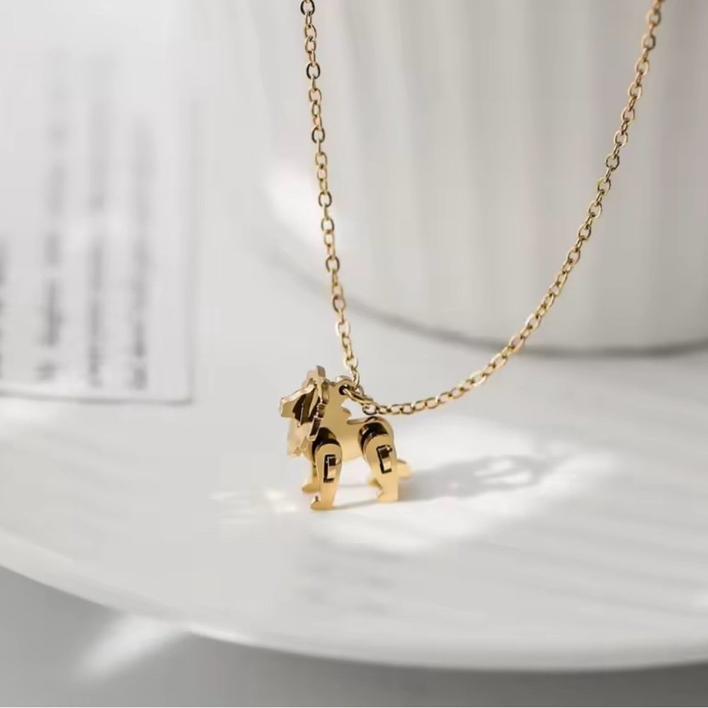 ◾️18K Gold Plated Little Lion Pendant Necklace